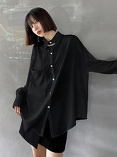 Casual Loose Irregular Solid Color Shirt